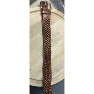 American‎ Eagle Brown Braided Leather Belt Mens Small